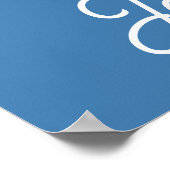 Niedlich Baby Boy Birth Stats Blue Neuborn Moderne Poster (Ecke)