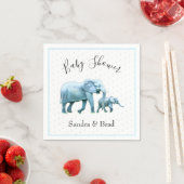 Niedlich Baby Boy Blue Elephants Baby Dusche Serviette (Beispiel)