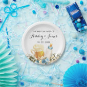 Niedlich Baby Boy Brewing Blue Cheers Baby Dusche Pappteller (Party)