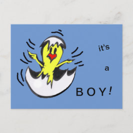 Niedlich Baby BOY Chick Cartoon Postkarte