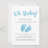 Niedlich Baby Boy Dusche Einladung (Vorderseite)