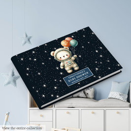 Niedlich Baby Boy Gästebuch Teddy Bear Astronaut