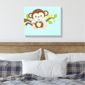 Niedlich Baby Boy Monkey Canvas Prints Leinwanddruck (Insitu (Schlafzimmer))