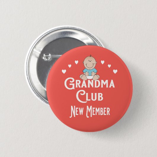 Niedlich Baby Boy New Oma Button (Vorne & Hinten)