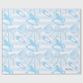 Niedlich Baby Boy Pattern Geschenkpapier (Flach)