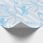 Niedlich Baby Boy Pattern Geschenkpapier (Ecke)