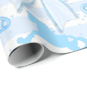 Niedlich Baby Boy Pattern Geschenkpapier (Rolleneckpunkt)