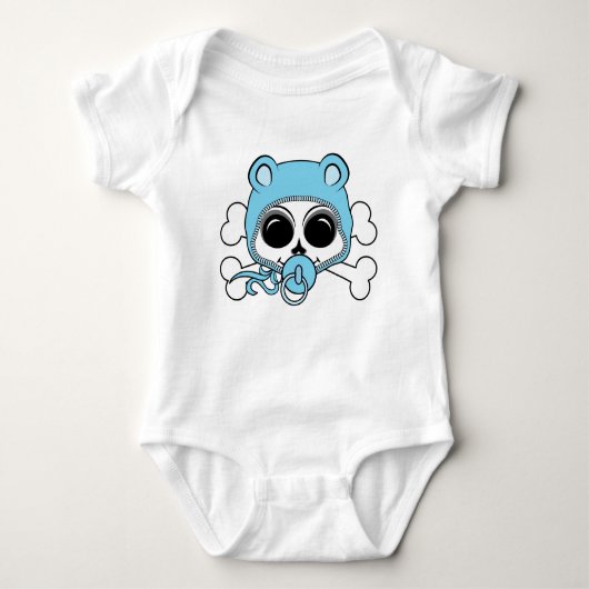 Niedlich Baby Boy Skull Baby Strampler (Vorderseite)