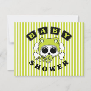Niedlich Baby Boy Skull - Lime Green