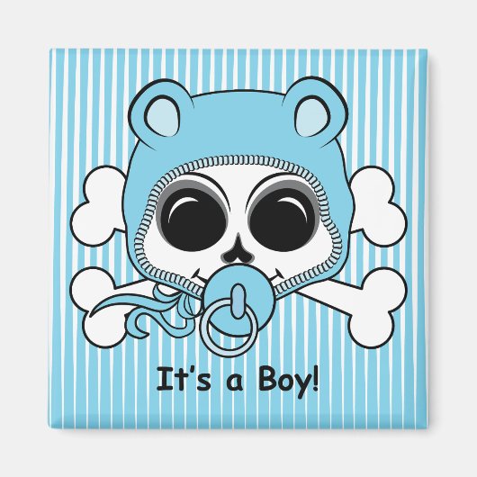 Niedlich Baby Boy Skull Magnet (Vorne)