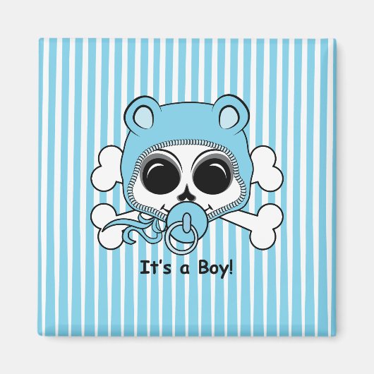 Niedlich Baby Boy Skull Magnet (Vorne)