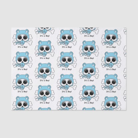 Niedlich Baby Boy Skull Seidenpapier (Vorderseite)