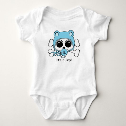 Niedlich Baby Boy Skull Strampler (Vorderseite)
