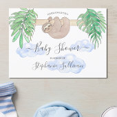 Niedlich Baby Boy Sloth Baby Dusche Einladung