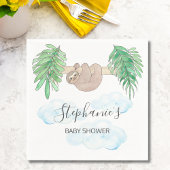 Niedlich Baby Boy Sloth Baby Dusche Serviette