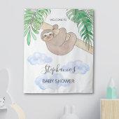 Niedlich Baby Boy Sloth Baby Dusche Wandteppich