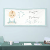 Niedlich Baby Boy und seine Baby-Dusche Banner (Messe)