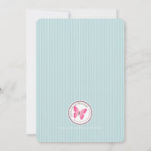 Niedlich Baby Boy und seine Baby-Dusche Einladung (Rückseite)