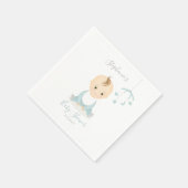 Niedlich Baby Boy und seine Baby-Dusche Serviette (Ecke)