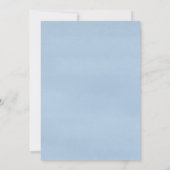 Niedlich Baby Boy Whimsical Denim Blue Clothesline Einladung (Rückseite)