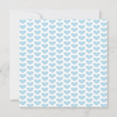 Niedlich Baby Boy Zebra Blue Hearts Einladung (Rückseite)