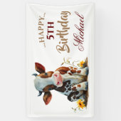 Niedlich Baby Brown Cow Banner (Vertikal)