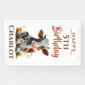 Niedlich Baby Brown Cow Banner (Horizontal)