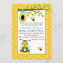 Niedlich Baby Bumblebee Boy Baby Shower Einladunge Einladung