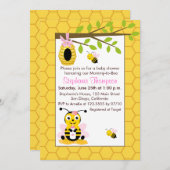 Niedlich Baby Bumblebee Girl Baby Shower Einladung (Vorne/Hinten)