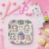 Niedlich Baby Bunnies Geburtstagsparty Teller (Party)