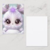 Niedlich Baby Bunny Graphic Telefonnummerkarte (Vorne/Hinten)