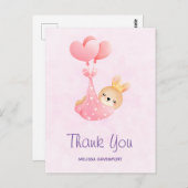 Niedlich Baby Bunny in einem Herzblanket Vielen Da Postkarte (Vorne/Hinten)