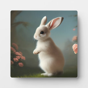 Niedlich Baby Bunny Portrait Fotoplatte