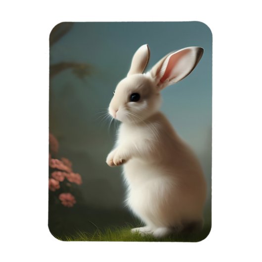 Niedlich Baby Bunny Portrait Magnet (Vertikal)