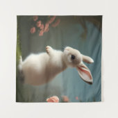 Niedlich Baby Bunny Portrait Wandteppich (Vorderseite (Horizontal))