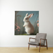 Niedlich Baby Bunny Portrait Wandteppich (Beispiel)
