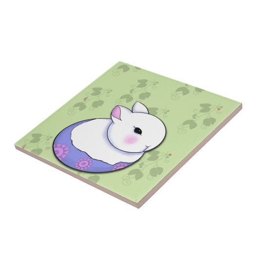 Niedlich Baby Bunny Rabbit Osterbit Fliese (Seite)