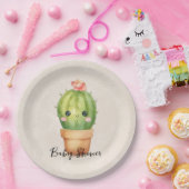 Niedlich Baby Cactus succulent Baby Shower Pappteller (Party)