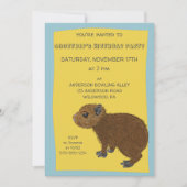 Niedlich Baby Capybara Illustration Party Einladung (Vorderseite)