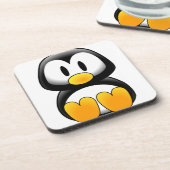 Niedlich Baby Cartoon Penguin Getränkeuntersetzer (Linke Seite)