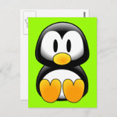 Niedlich Baby Cartoon Penguin Postkarte (Vorne/Hinten)