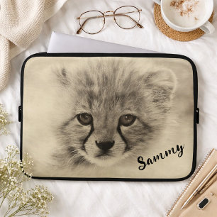 Niedlich Baby Cheetah Notebook-Ärmel Laptopschutzhülle