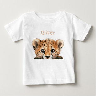 Niedlich Baby Cheetah Personalisiert T-shirt