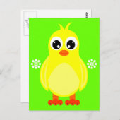 Niedlich Baby Chick Cartoon Postkarte (Vorne/Hinten)