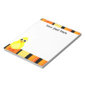 Niedlich Baby Chick - Orange Stripe Notizblock (Rotiert)