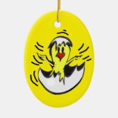 Niedlich Baby Chick Osterdekor Keramik Ornament (Vorne)