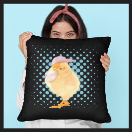 Niedlich Baby Chick Pink Bubblegum Kissen