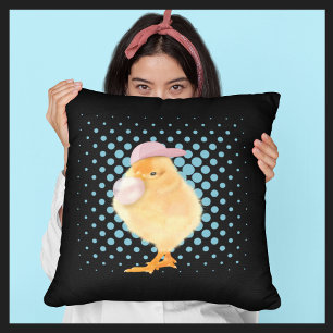 Niedlich Baby Chick Pink Bubblegum Kissen