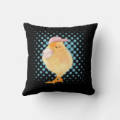 Niedlich Baby Chick Pink Bubblegum Kissen (Rückseite)
