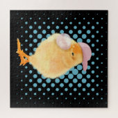Niedlich Baby Chick Pink Bubblegum Puzzle (Horizontal)